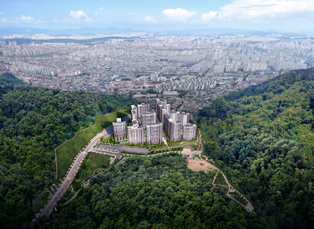 대전 문화공원 수자인 조감도 이미지컷(11개동 전경)